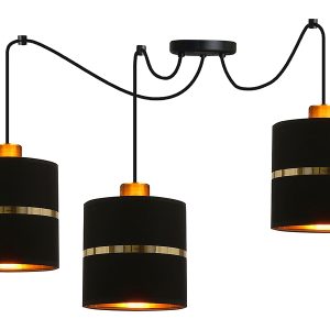 Lampa wisząca Assam 3-punktowa czarna 201576