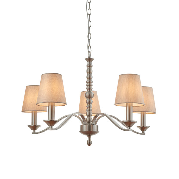 Lampa wisząca ASTAIRE satynowa niklowa 5xE14x15W IP20 Endon 1025565