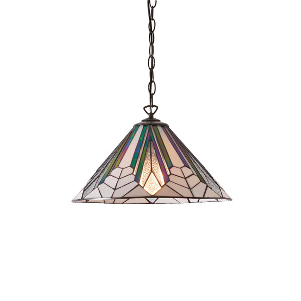 Lampa wisząca ASTORIA geometryczna brązowa 1xE27x40W IP20 Tiffany 991309