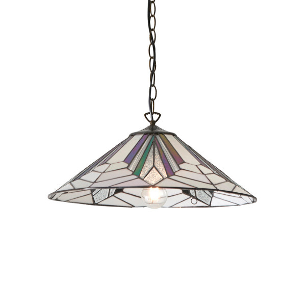 Lampa wisząca ASTORIA geometryczna brązowa 1xE27x40W IP20 Tiffany 991253