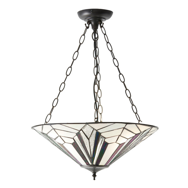 Lampa wisząca ASTORIA geometryczna brązowa 3xE27x40W IP20 Tiffany 991252