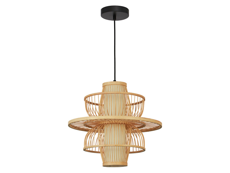 Lampa wisząca Astra rattanowa czarna 656573
