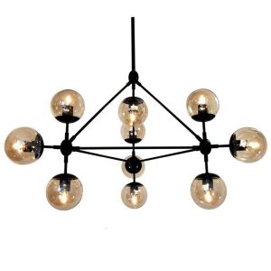 Lampa wisząca ASTRIFERO-10 bursztynowo czarna 90 cm 749586 Lampa wisząca ASTRIFERO-10 bursztynowo czarna 90 cm 749586