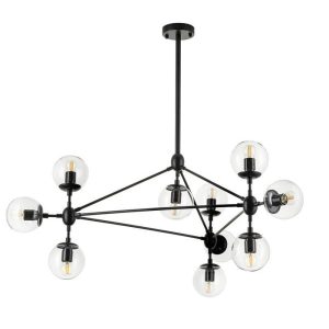 Lampa wisząca ASTRIFERO-10 transparentno czarna 90 cm 1066005 Lampa wisząca ASTRIFERO-10 transparentno czarna 90 cm 1066005