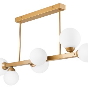 Lampa wisząca Astro 6-punktowa stalowa złota 54638