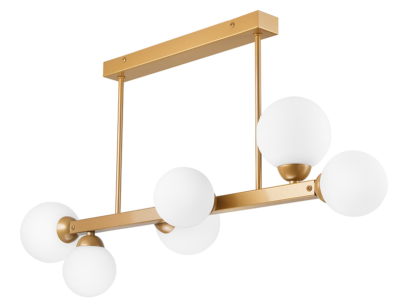 Lampa wisząca Astro 6-punktowa stalowa złota 54638