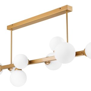 Lampa wisząca Astro 8-punktowa stalowa złota 54639