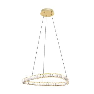 Lampa wisząca ATHESA złoto-kryształ LED 1x25W 3000K-6000K 2900lm Zuma Line 835859 Lampa wisząca ATHESA złoto-kryształ LED 1x25W 3000K-6000K 2900lm Zuma Line 835859