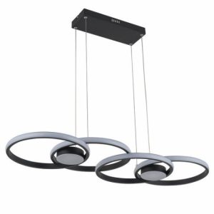 Lampa wisząca Audia czarna LED 1x48W Odcienie bieli 3840lm Reality 836095