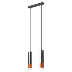 Lampa wisząca Aurelia 2-punktowa metalowa srebrna 120788