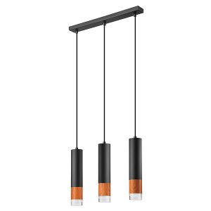 Lampa wisząca Aurelia 3-punktowa metalowa czarna 120797