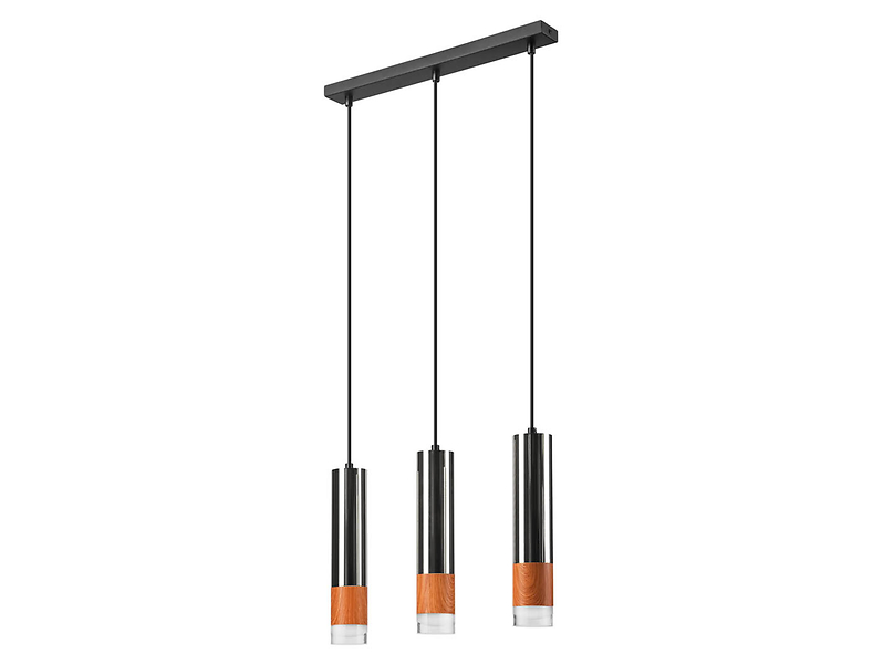 Lampa wisząca Aurelia 3-punktowa metalowa srebrna 120809