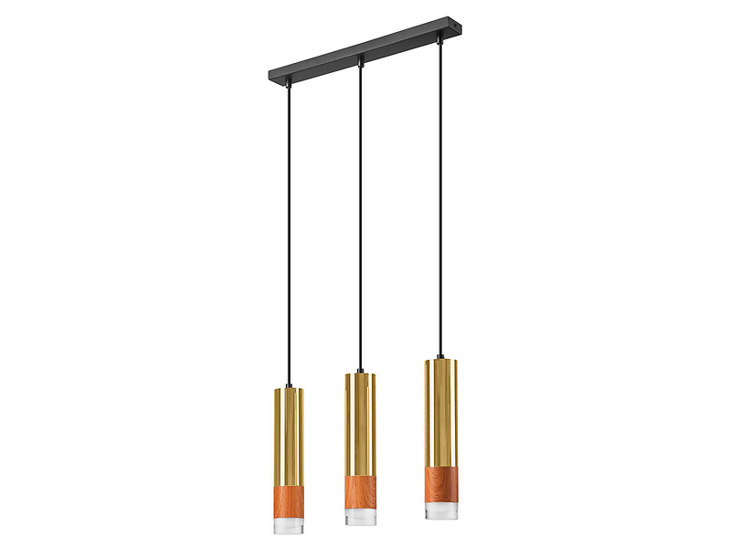 Lampa wisząca Aurelia 3-punktowa metalowa złota 120807