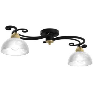 Lampa wisząca Aurora czarna i mosiądz 2xE27x15W IP20 Luminex 1021190