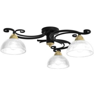 Lampa wisząca Aurora czarna i mosiądz 3xE27x15W IP20 Luminex 1021146