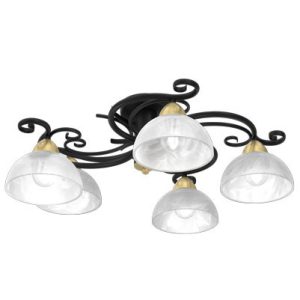 Lampa wisząca Aurora czarna i mosiądz 5xE27x15W IP20 Luminex 1021058