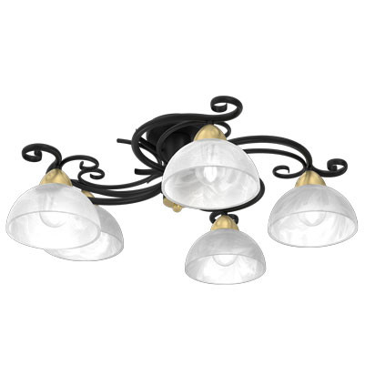 Lampa wisząca Aurora czarna i mosiądz 5xE27x15W IP20 Luminex 1021058