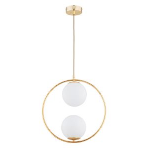 Lampa wisząca AVIA złota 2xE14x10W wym:85x15x38,5cm IP20 Alfa 1019374 Lampa wisząca AVIA złota 2xE14x10W wym:85x15x38,5cm IP20 Alfa 1019374