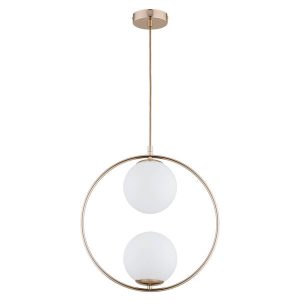 Lampa wisząca AVIA złota 2xE14x10W wym:85x15x38,5cm IP20 Alfa 1019017 Lampa wisząca AVIA złota 2xE14x10W wym:85x15x38,5cm IP20 Alfa 1019017