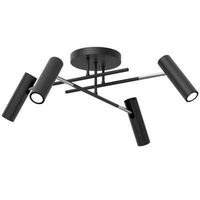 Lampa wisząca Axion czarno-chromowana 4xGU10x8W IP20 Luminex 1018840