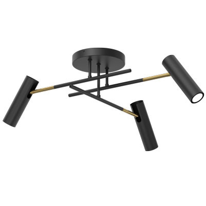 Lampa wisząca Axion czarny mat-złoty połysk 3xGU10x8W IP20 Luminex 1018834