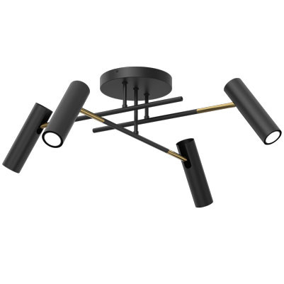 Lampa wisząca Axion czarny mat-złoty połysk 4xGU10x8W IP20 Luminex 1018847