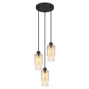 Lampa wisząca Backey LED 3-punktowa metalowa czarna 131019 Lampa wisząca Backey LED 3-punktowa metalowa czarna 131019
