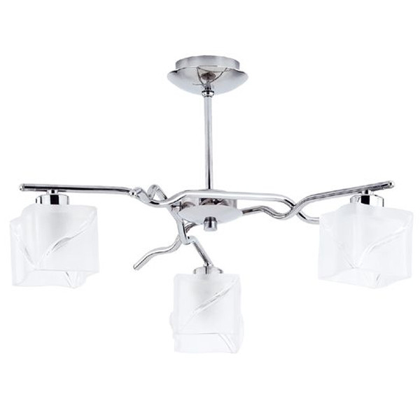Lampa wisząca BALENO kwadratowe klosze biała 3xE14x10W IP20 Alfa 1019618
