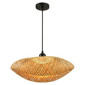 Lampa wisząca Bali bambusowa beżowo-czarna 382088