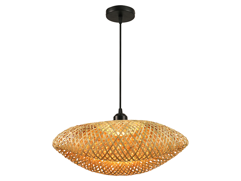 Lampa wisząca Bali bambusowa beżowo-czarna 382088