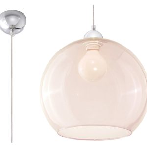 Lampa wisząca Ball szklana beżowa 52405