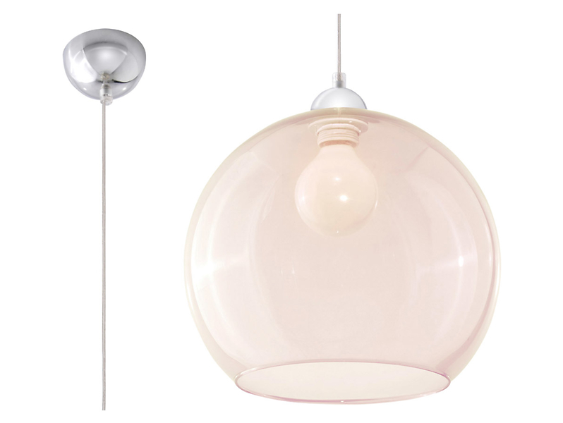 Lampa wisząca Ball szklana beżowa 52405