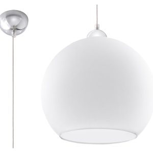 Lampa wisząca Ball szklana biała 52411