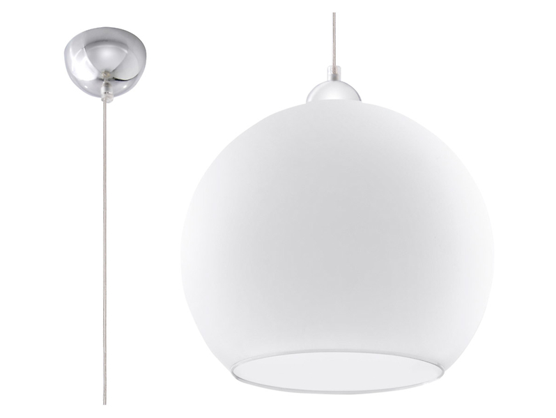 Lampa wisząca Ball szklana biała 52411