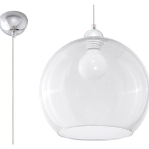 Lampa wisząca Ball szklana transparentna 52404