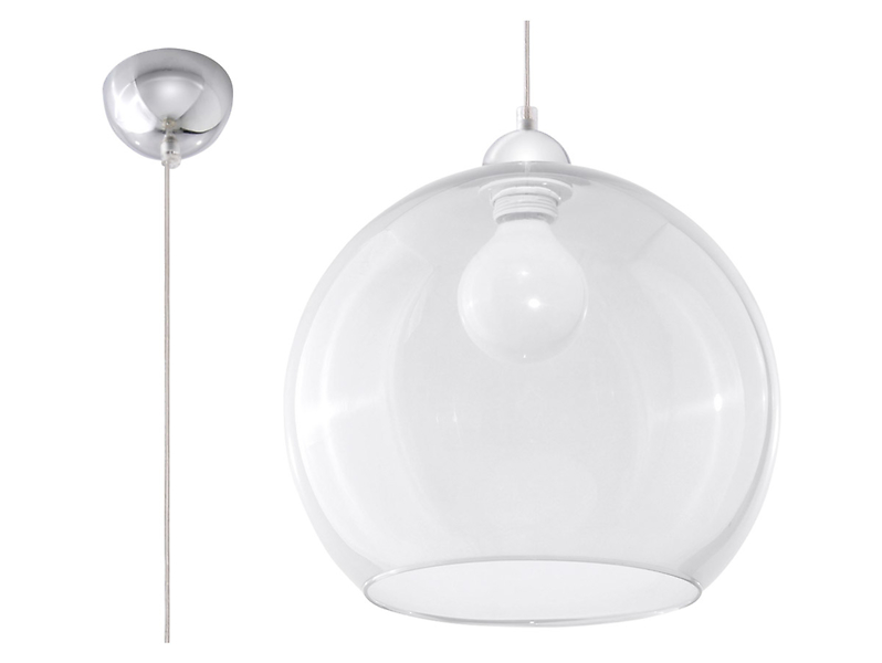 Lampa wisząca Ball szklana transparentna 52404