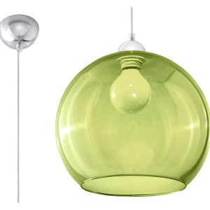 Lampa wisząca Ball szklana zielona 52410