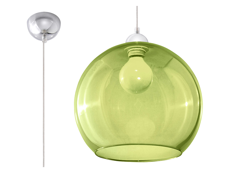 Lampa wisząca Ball szklana zielona 52410