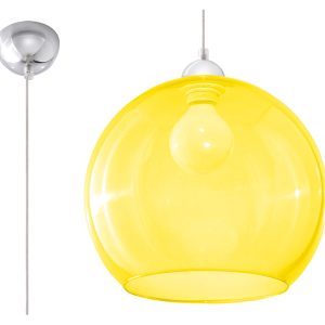 Lampa wisząca Ball szklana żółta 52408