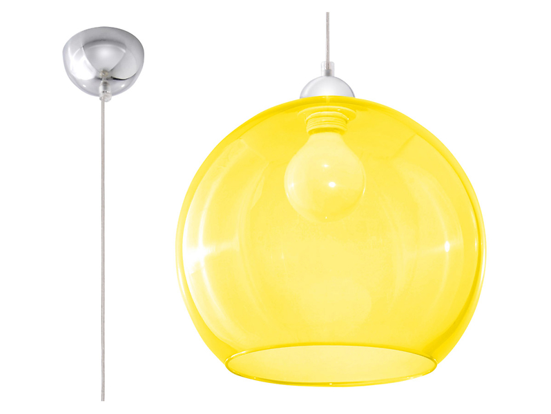 Lampa wisząca Ball szklana żółta 52408