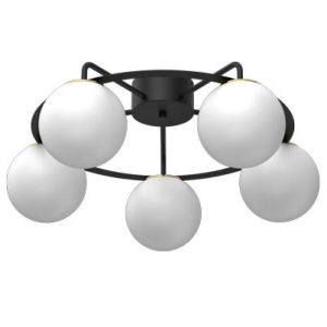 Lampa wisząca Ballo czarny mat-złoty połysk-biała 5xE27x15W IP20 Luminex 1030396 Lampa wisząca Ballo czarny mat-złoty połysk-biała 5xE27x15W IP20 Luminex 1030396