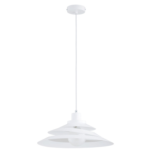 Lampa wisząca BALSA klosz w formie wstążki biała 1xE27x15W IP20 Alfa 1022989