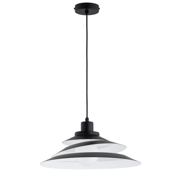 Lampa wisząca BALSA klosz w formie wstążki czarna 1xE27x15W IP20 Alfa 1022990