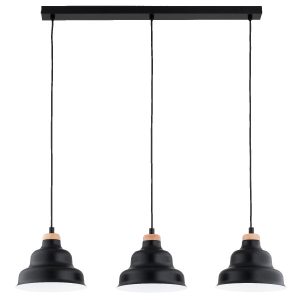 Lampa wisząca BAŁWANEK czarna-jasne drewno-biała 3xE27x15W IP20 Alfa 991294 Lampa wisząca BAŁWANEK czarna-jasne drewno-biała 3xE27x15W IP20 Alfa 991294