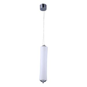 Lampa wisząca BAMBOO biała chromowana LED 1x18W Ciepła biel 1200lm V-TAC 852761 Lampa wisząca BAMBOO biała chromowana LED 1x18W Ciepła biel 1200lm V-TAC 852761
