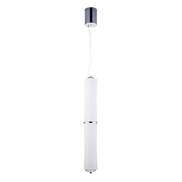 Lampa wisząca BAMBOO biała chromowana LED 1x32W Ciepła biel 2100lm V-TAC 852818