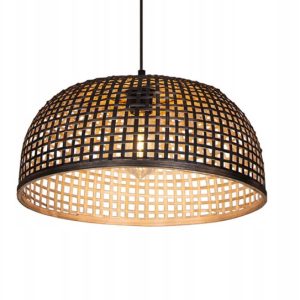 Lampa Wisząca Bambus BOHO Rattan Drewno Loft czarna duża 302233 Lampa Wisząca Bambus BOHO Rattan Drewno Loft czarna duża 302233