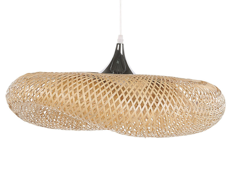 Lampa wisząca bambus jasne drewno 139815