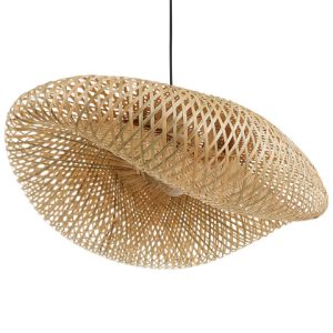 Lampa wisząca bambusowa klosz pleciony 339727 Lampa wisząca bambusowa klosz pleciony 339727
