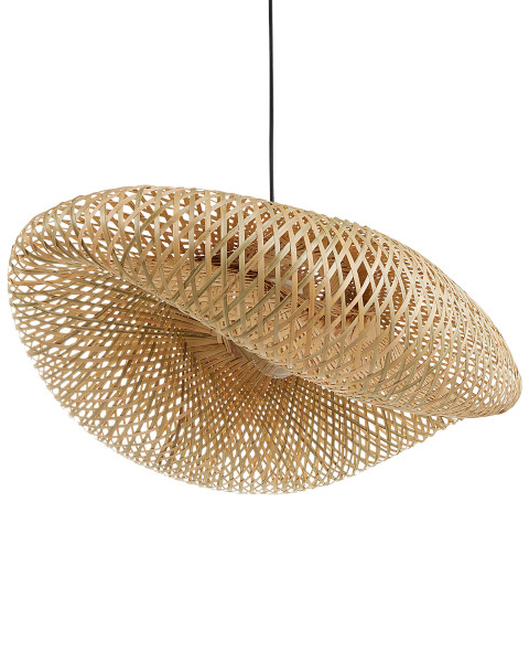 Lampa wisząca bambusowa klosz pleciony 339727